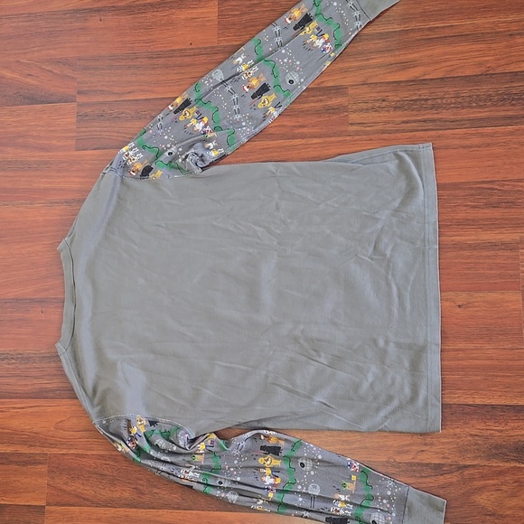 Hanna AnderssonStar Wars Unisex Long Sleeve Shirt - Gray w/Fun Character Sleeves - Picture 5 of 6